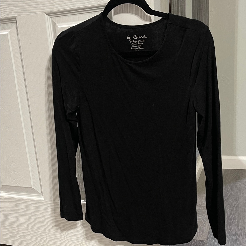 Chico's Classic Black Long Sleeve Top
